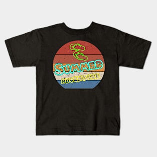 Summer Adventure, colorful and motivational Kids T-Shirt